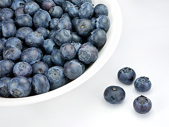 Dish of blueberries — illustrative photo